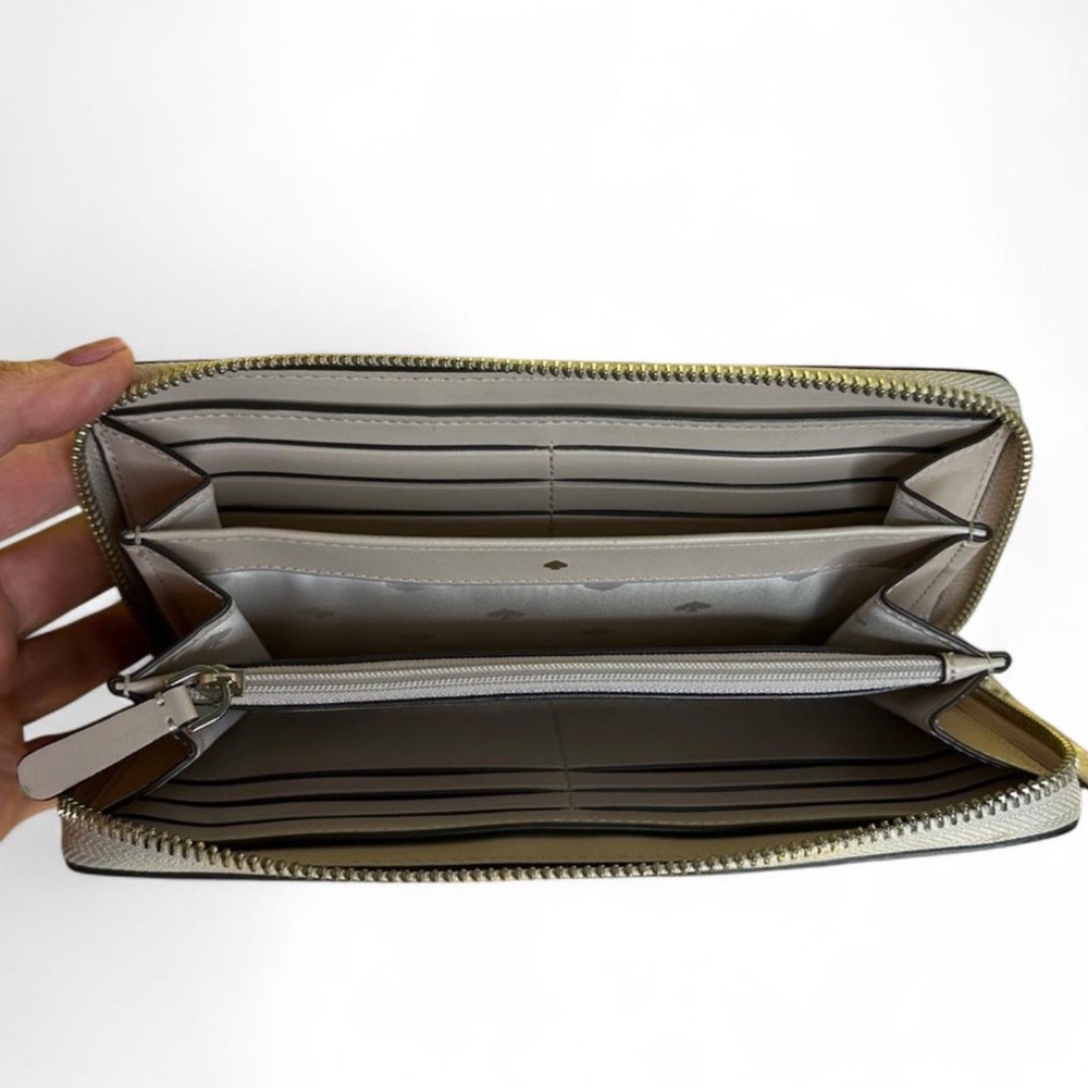 kate spade Spencer Metallic Slim Continental Wallet - Large - Like New - Picture 4 of 5